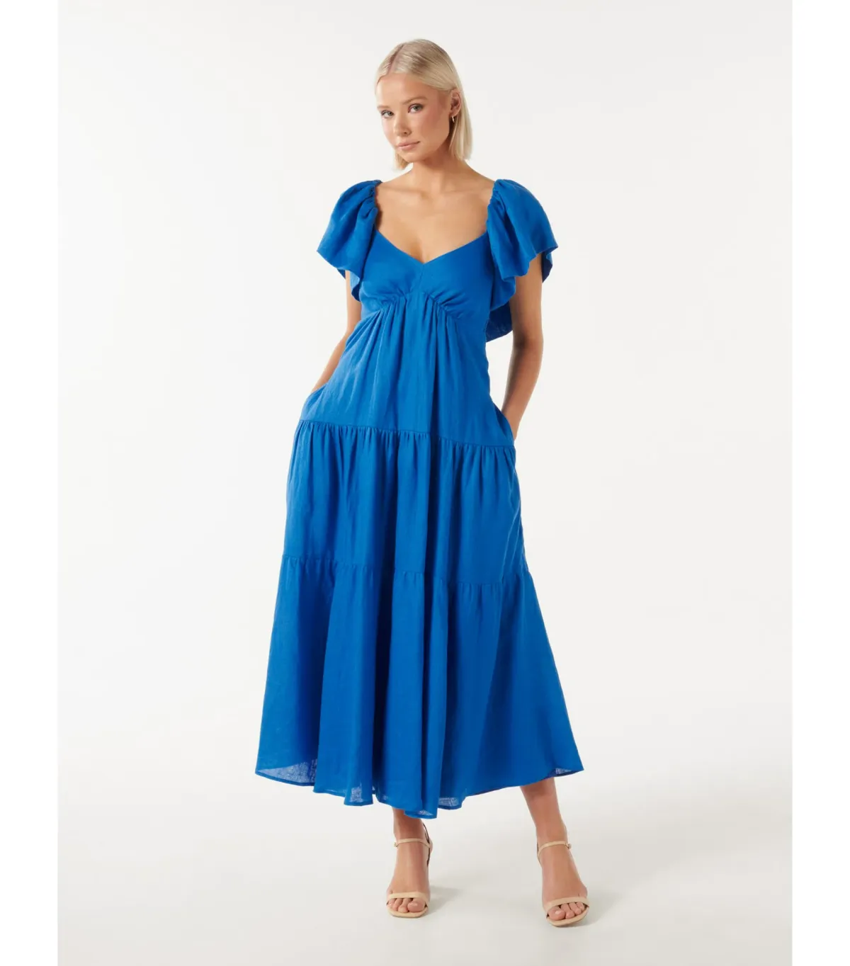 Forever New Karissa Maxi Dress Blue Size AU 8 - Image 1