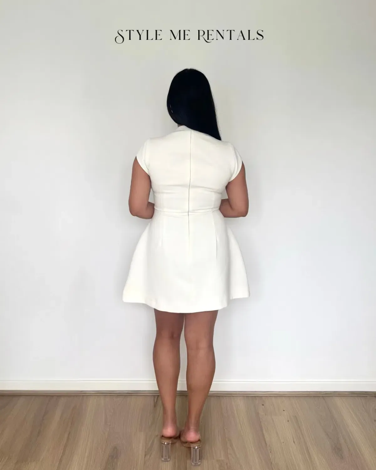 Odd Muse Cap Sleeve Mini Dress White Size L - Image 3