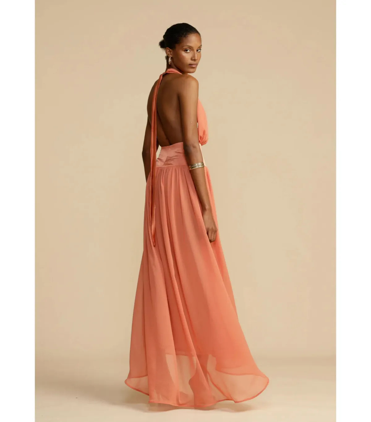 Arcina Ori Serena Dress Coral Size XS / AU 6 - Image 3