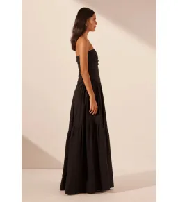 Shona Joy Maiori Strapless Tiered Maxi Dress Black Size AU 10 for rent on The Volte - image 3