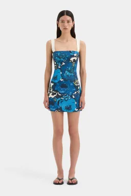 Sir the Label Camellia Mini Dress Blue Flora Print Size 2 / AU 10 for rent on The Volte - image 2