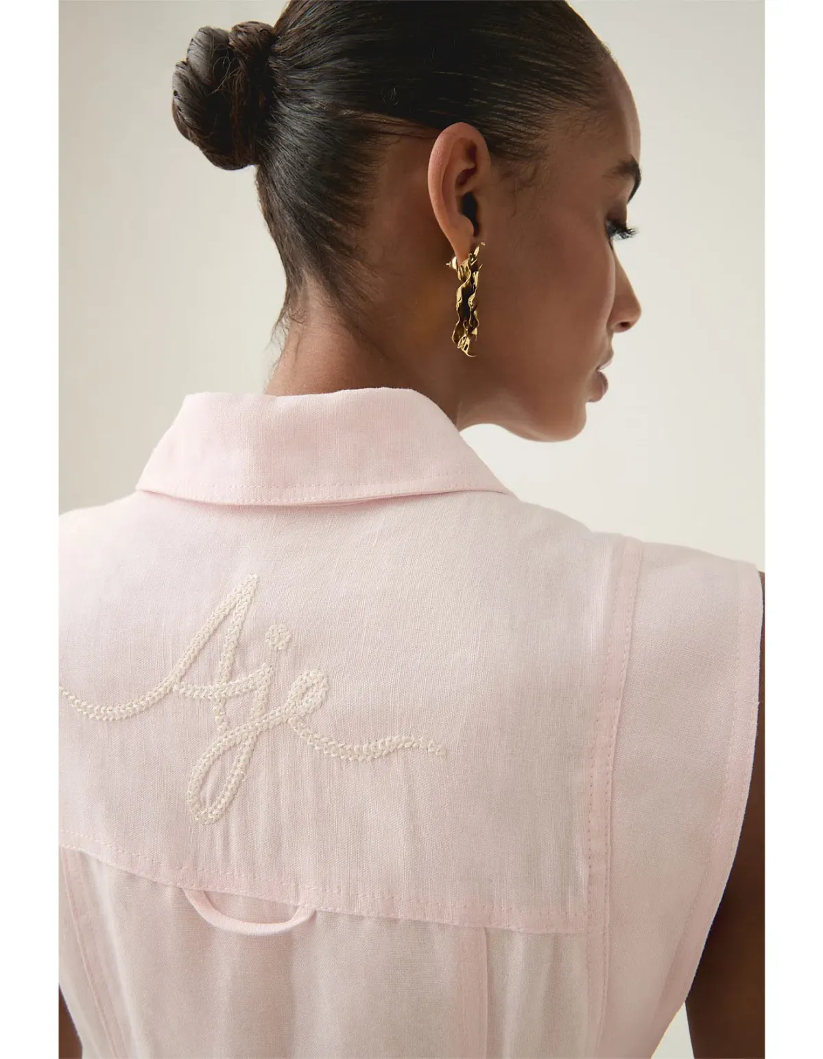 Aje Dulcet Logo Midi Dress Pastel Pink Size 10 - Image 2