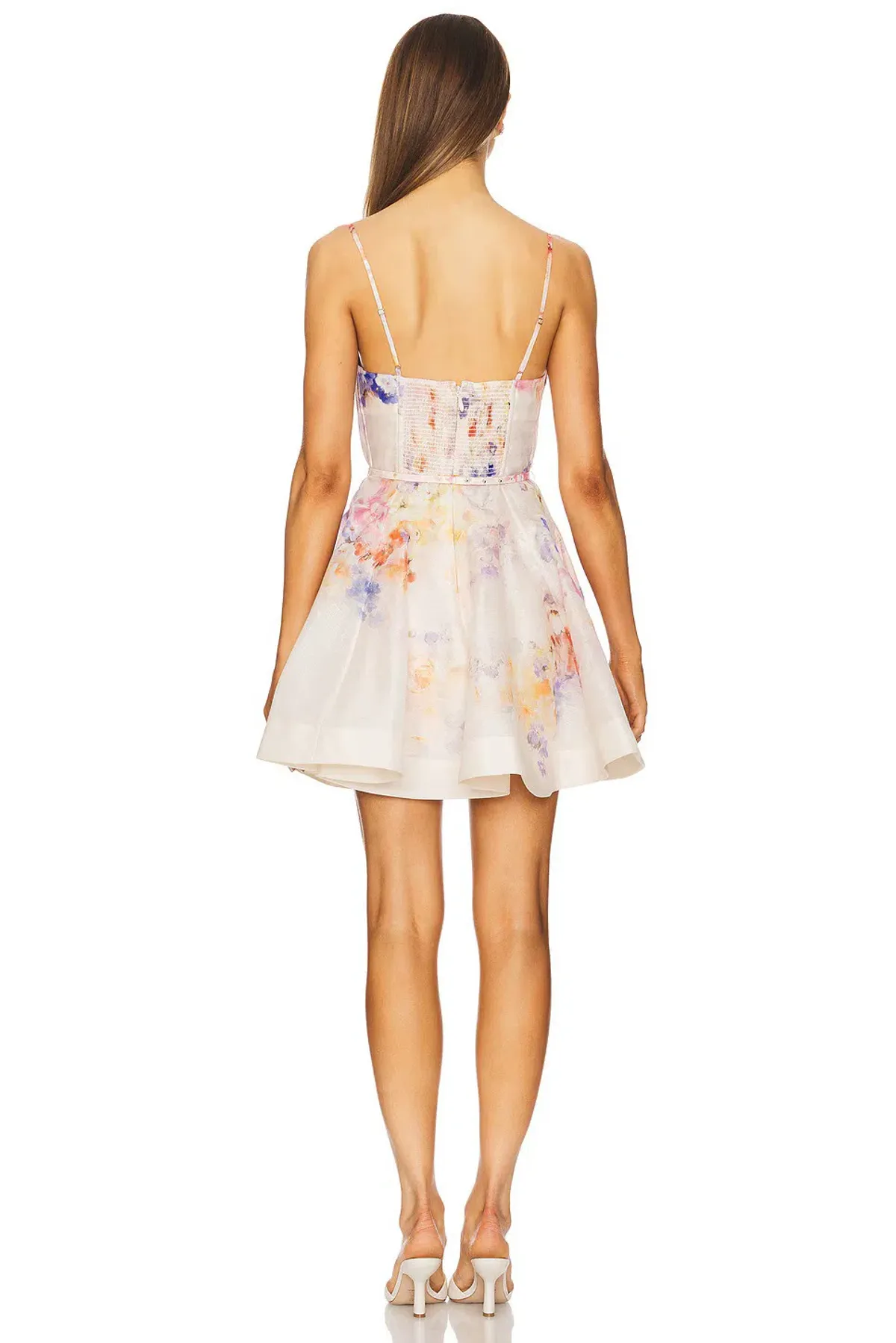 Zimmermann Crush Twist Front Mini Dress Multi Floral Size 0 / AU 8 - Image 3