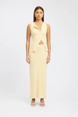 Kookai Bec Button Tank & Carter Maxi Skirt Set  Butter Cream Size XS / AU 6 for rent on The Volte - image 2