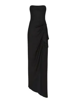 Manning Cartell Asymmetrical Games Strapless Gown in Black Size 10 for rent on The Volte - image 4