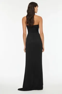 Manning Cartell Asymmetrical Games Strapless Gown in Black Size 10 for rent on The Volte - image 3