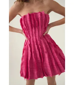 Aje Hybrid Sleeveless Mini Dress in Fuchsia Rose Size AU 8 for rent on The Volte - image 2