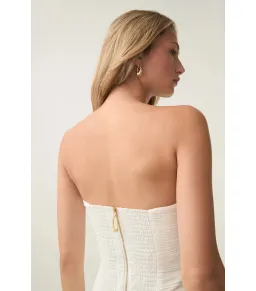 Aje Violette Bubble Hem Mini Dress Ivory Size AU 8 for rent on The Volte - image 4