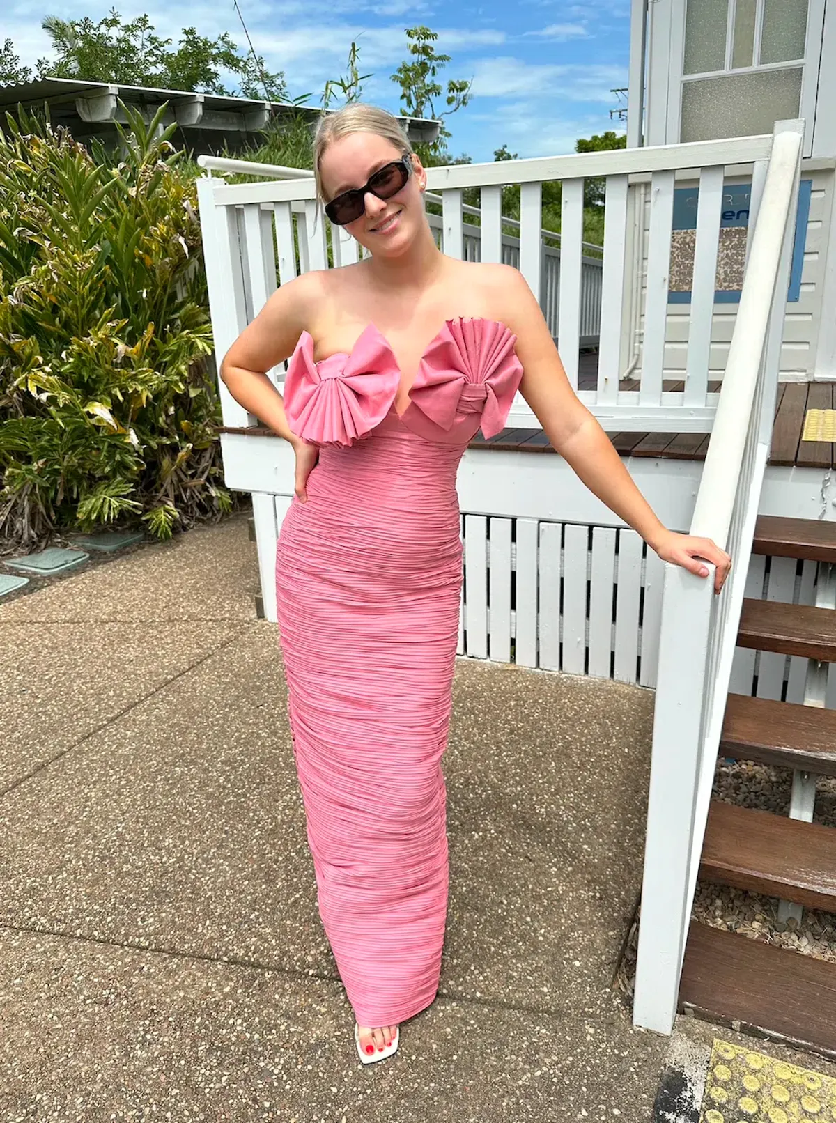 Rachel Gilbert Jensen Gown Pink Size 1 / AU 8 - Image 3