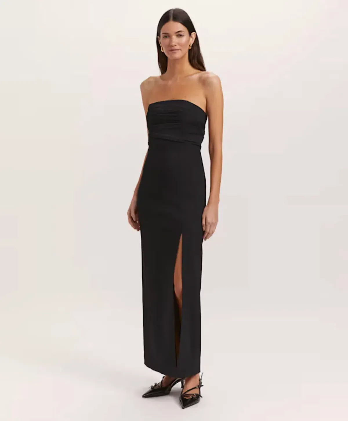 SABA Dharma Strapless Midi Dress BLACK SIZE 6 - Image 1