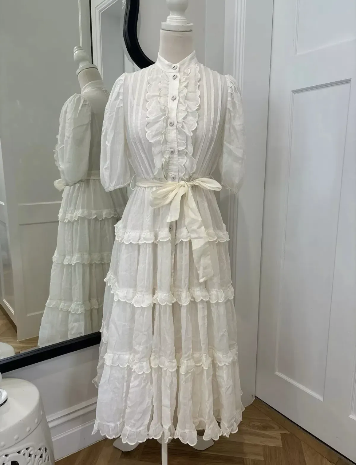 Zimmermann Ivory / white Frill Midi. - Image 1