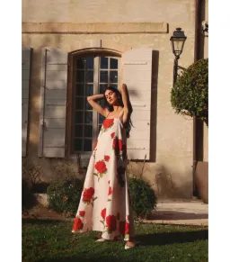 Morton Mac Camilla Dress in Crimson Ivy Size AU 10  for rent on The Volte - image 4
