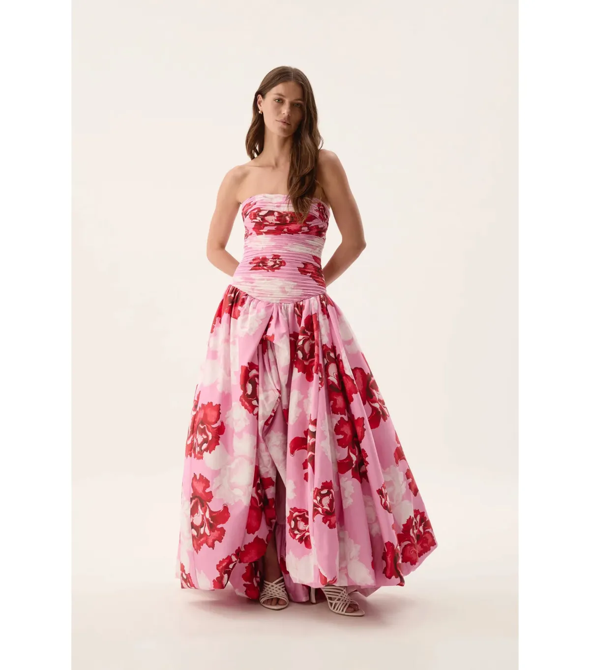 Aje Behold Maxi Dress in Pink Boldly Blooming Size AU 8 - Image 1