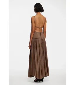 Acler Leasgill Midi Dress in Sepia Size AU 8 for rent on The Volte - image 2