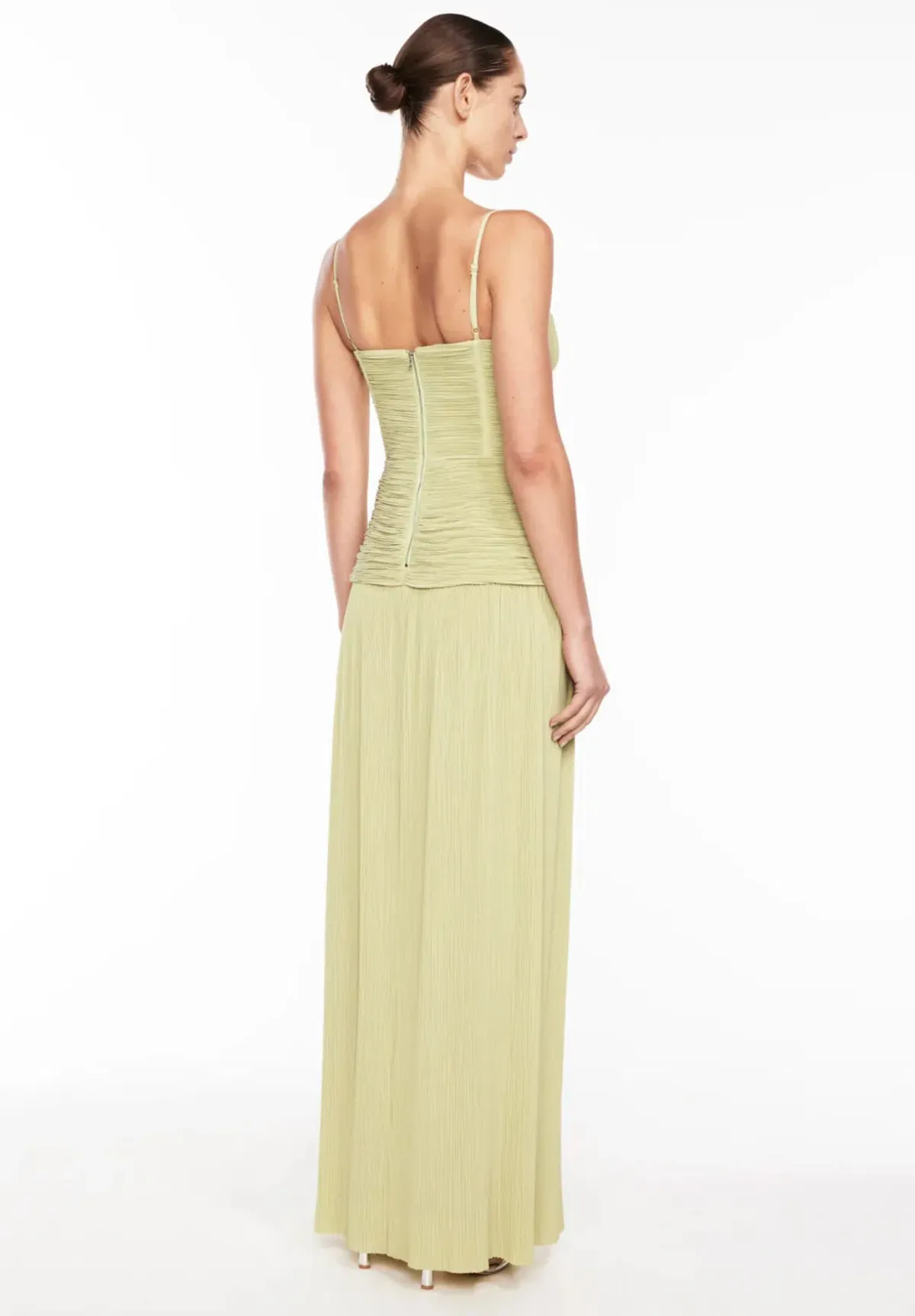 Manning Cartell Double Time Pleat Dress Pistachio Size 8 - Image 3