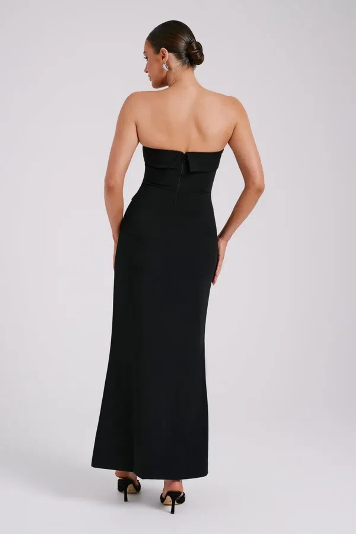 Meshki Abbie Strapless Suiting Maxi Dress Black Size 8 - Image 4