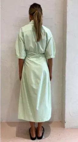 Camilla and Marc Kyra Cocoon Midi Dress in Sour Apple Green Size 8 for rent on The Volte - image 6