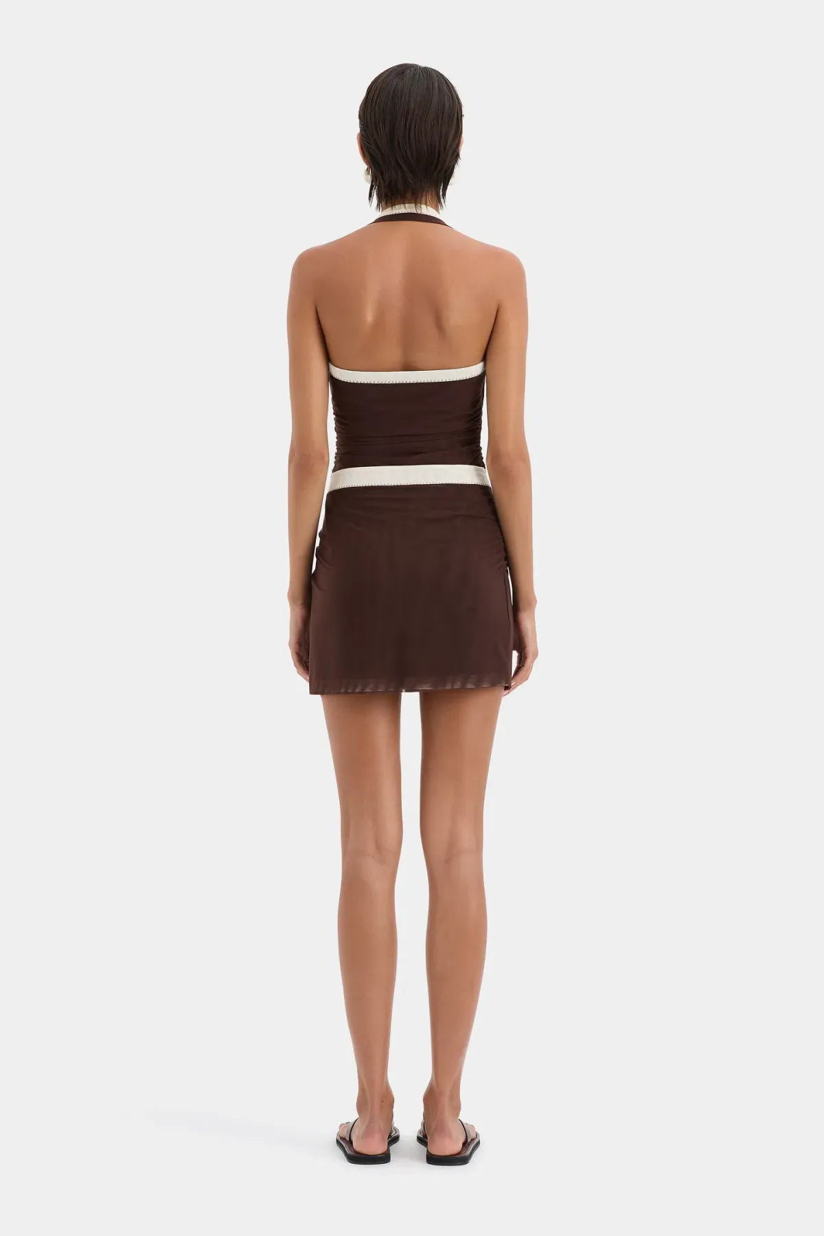Sir the Label Jacques Mini Dress Chocolate Size 1 / AU 8 - Image 2
