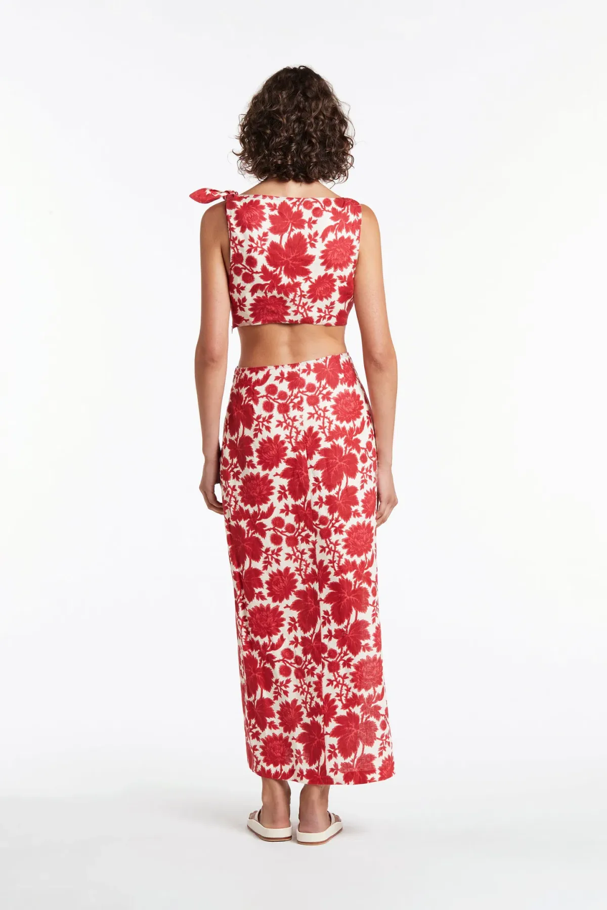 Sir the Label Cinta Knot Midi Dress Valentina Floral Print Size 1 / AU 8 - Image 2