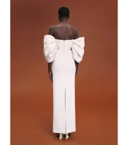 Solace London Arla Gown in Ivory Size AU 12 for rent on The Volte - image 2