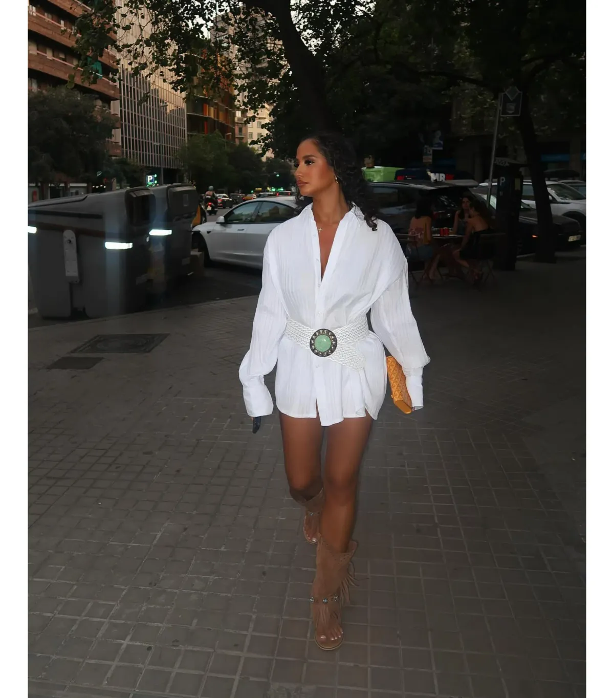 BAMBA SWIM Titan Shirt Dress in White Size S / AU 8 - Image 1