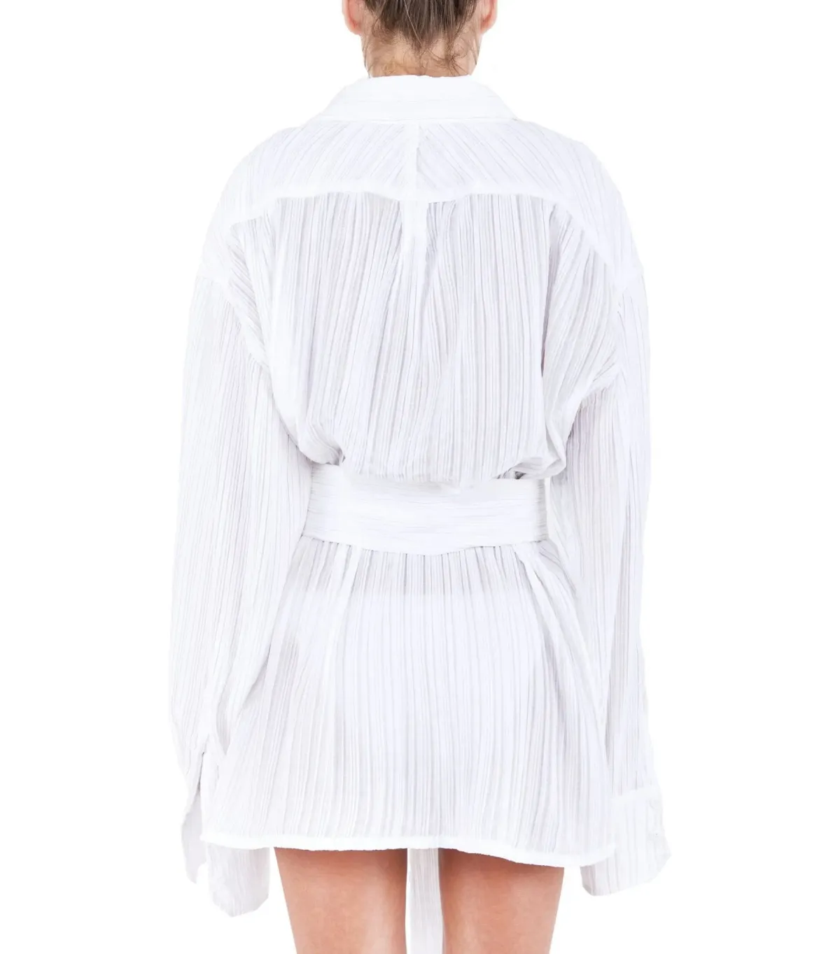 BAMBA SWIM Titan Shirt Dress in White Size S / AU 8 - Image 7