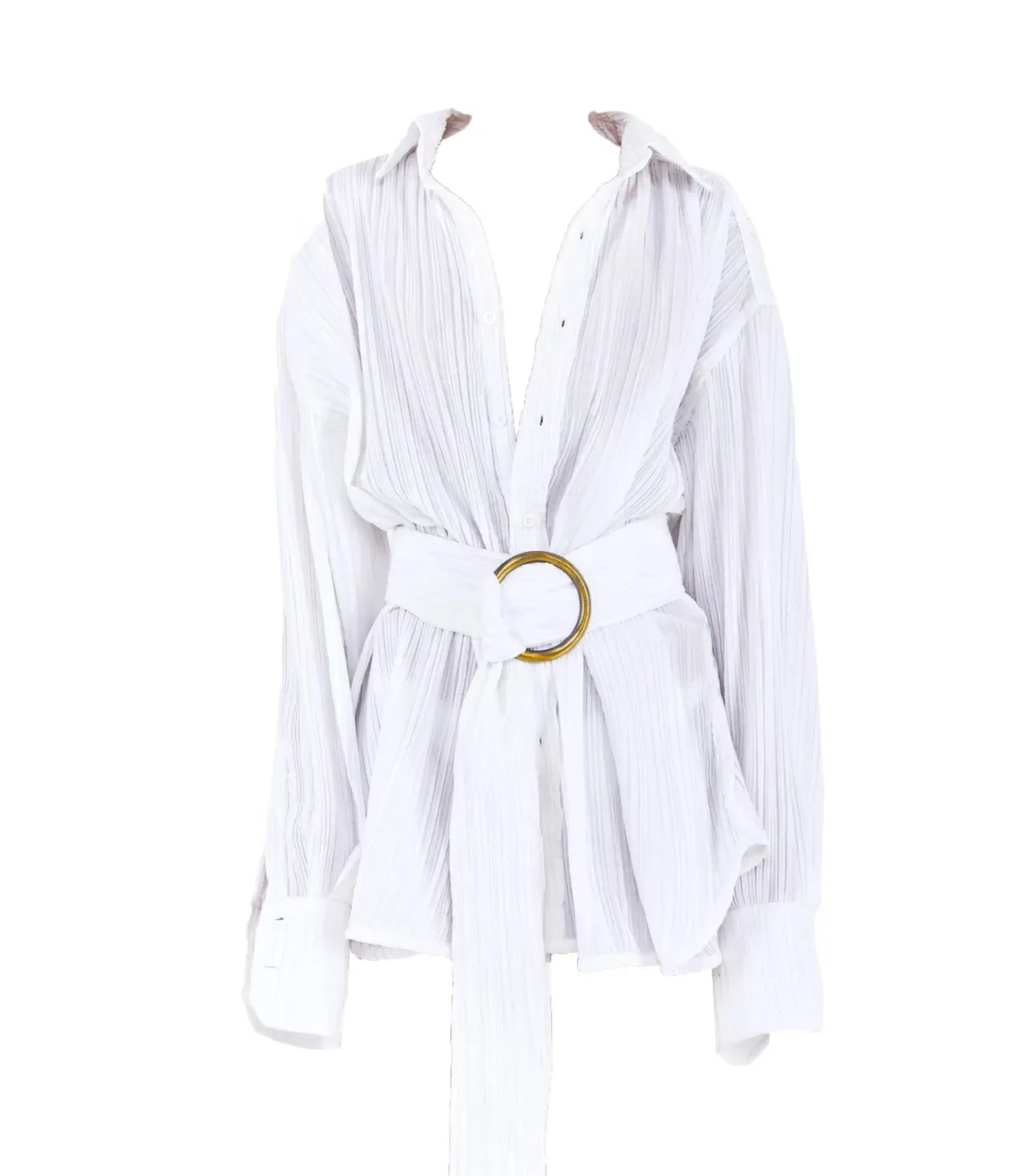 BAMBA SWIM Titan Shirt Dress in White Size S / AU 8 - Image 8