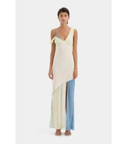 Sir The Label Thames Splice Midi Dress Ecru Multi Size 3 / AU 12   for rent on The Volte - image 1