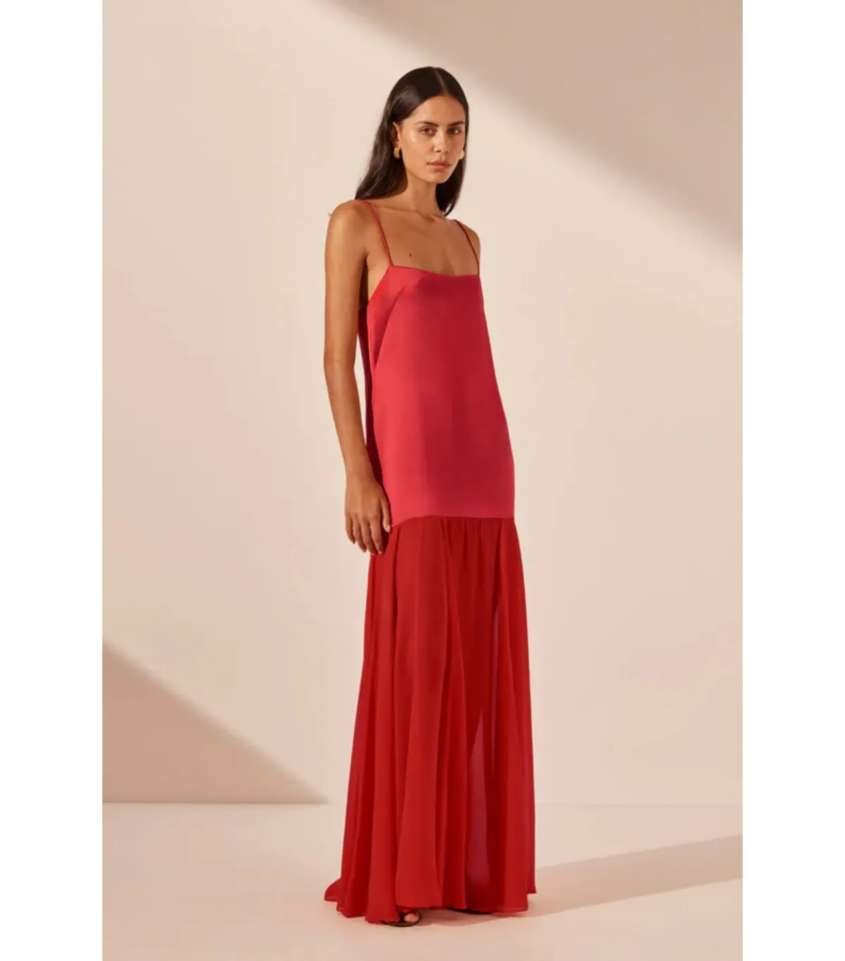 Shona Joy Moraya Dropped Waist Dress Chilli Size AU 12 - Image 3