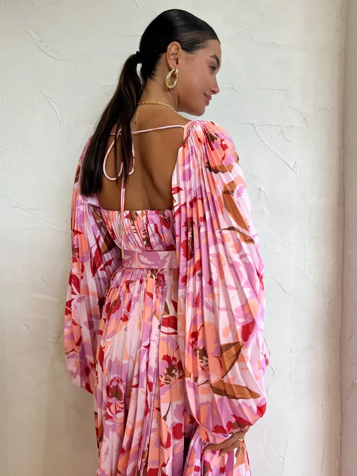 Acler Lothair Midi Dress In Peony Harvest Size 6 - Image 4