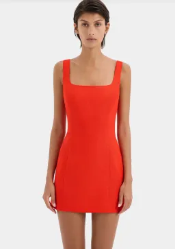 Sir the Label Iris Tie Mini Dress Red Size 6  for rent on The Volte - image 3