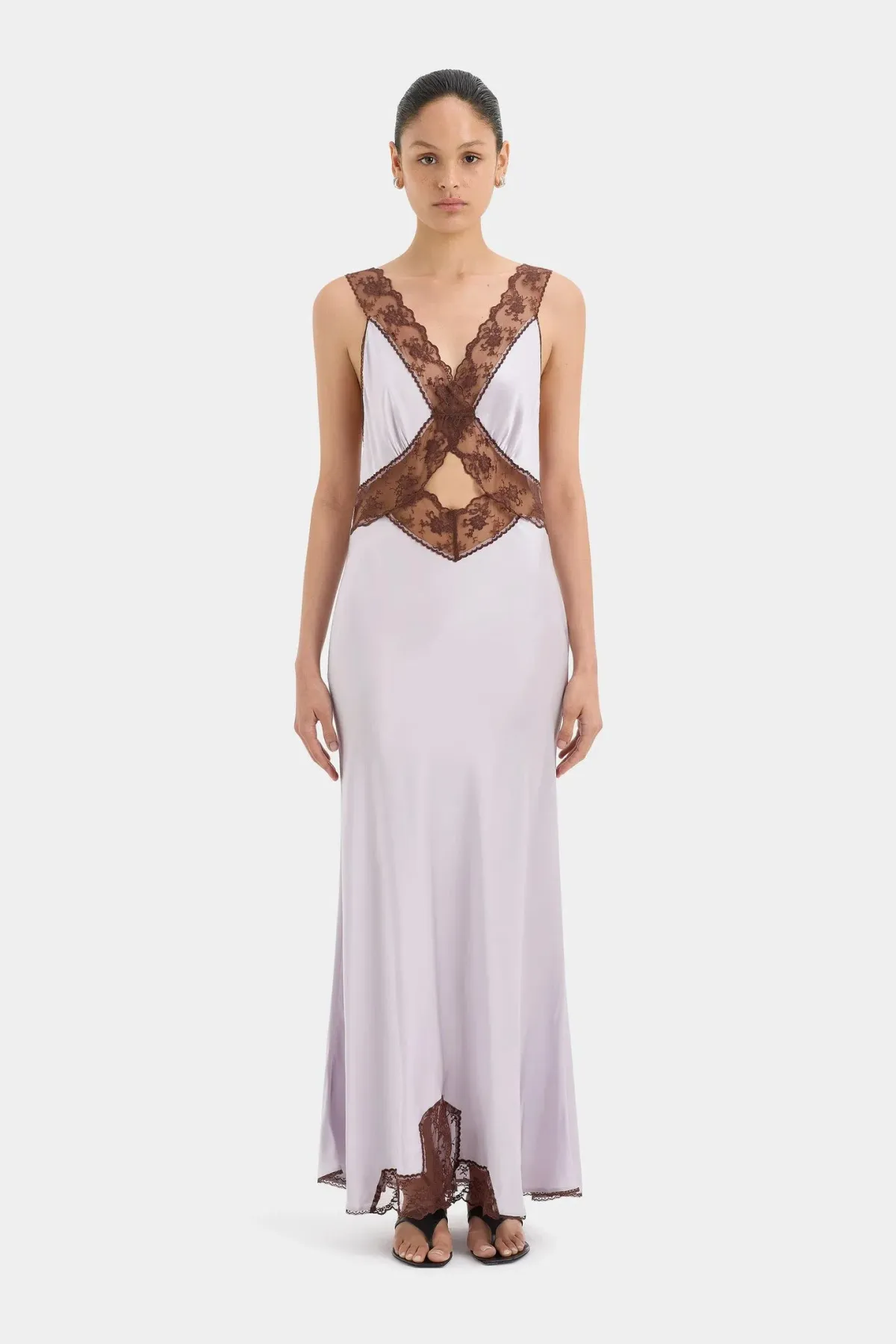 Sir the Label Aries Cut Out Gown Lilac Size 6 - Image 1