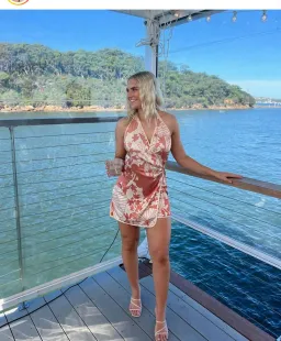 SIR The Label Como Twist Mini Dress in Paradiso Print Size 2 / AU 10  for rent on The Volte - image 4