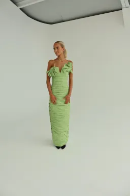 Rachel Gilbert Jensen Gown Pistachio Size AU 10  for rent on The Volte - image 5