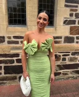 Rachel Gilbert Jensen Gown Pistachio Size AU 10  for rent on The Volte - image 8