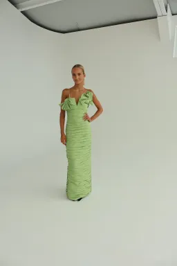 Rachel Gilbert Jensen Gown Pistachio Size AU 10  for rent on The Volte - image 6