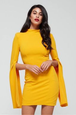 Mossman The Sense of Mystery Mini Dress Yellow Size 10 for rent on The Volte - image 2