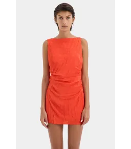 Sir the Label Ligera Mini Dress in Tangerine Size 1 / AU 8 for rent on The Volte - image 3