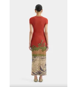 Sir The Label Redwood Tee Midi Dress in Sea Ranch Scene Size 2 / AU 10 for rent on The Volte - image 2