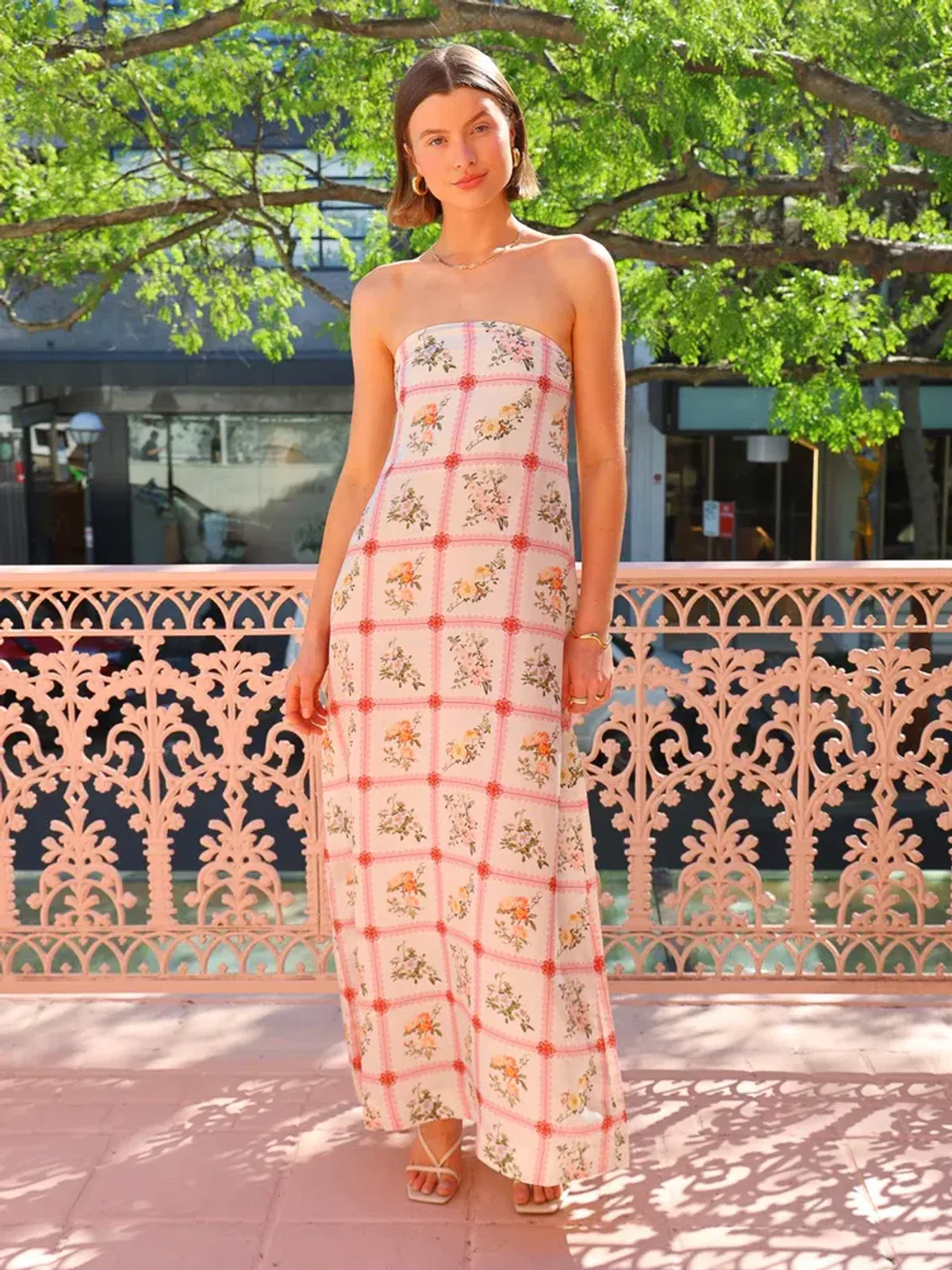 Aston Studio Lucie Dress in Hana Check Print Size AU 16 - Image 1
