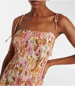 Zimmermann Golden Pleated Slip Dress in Pink Rose Size 2 / AU 12 for rent on The Volte - image 3