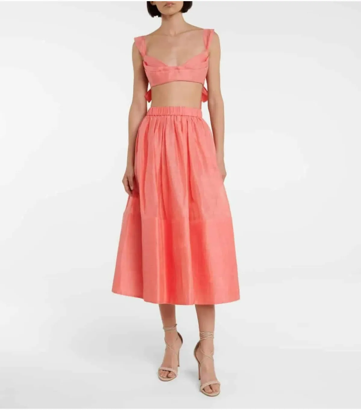 Zimmermann Botanica Tie Bustier Size 1 / AU 10 and Skirt Size 0 / AU 8 Set Guava - Image 1