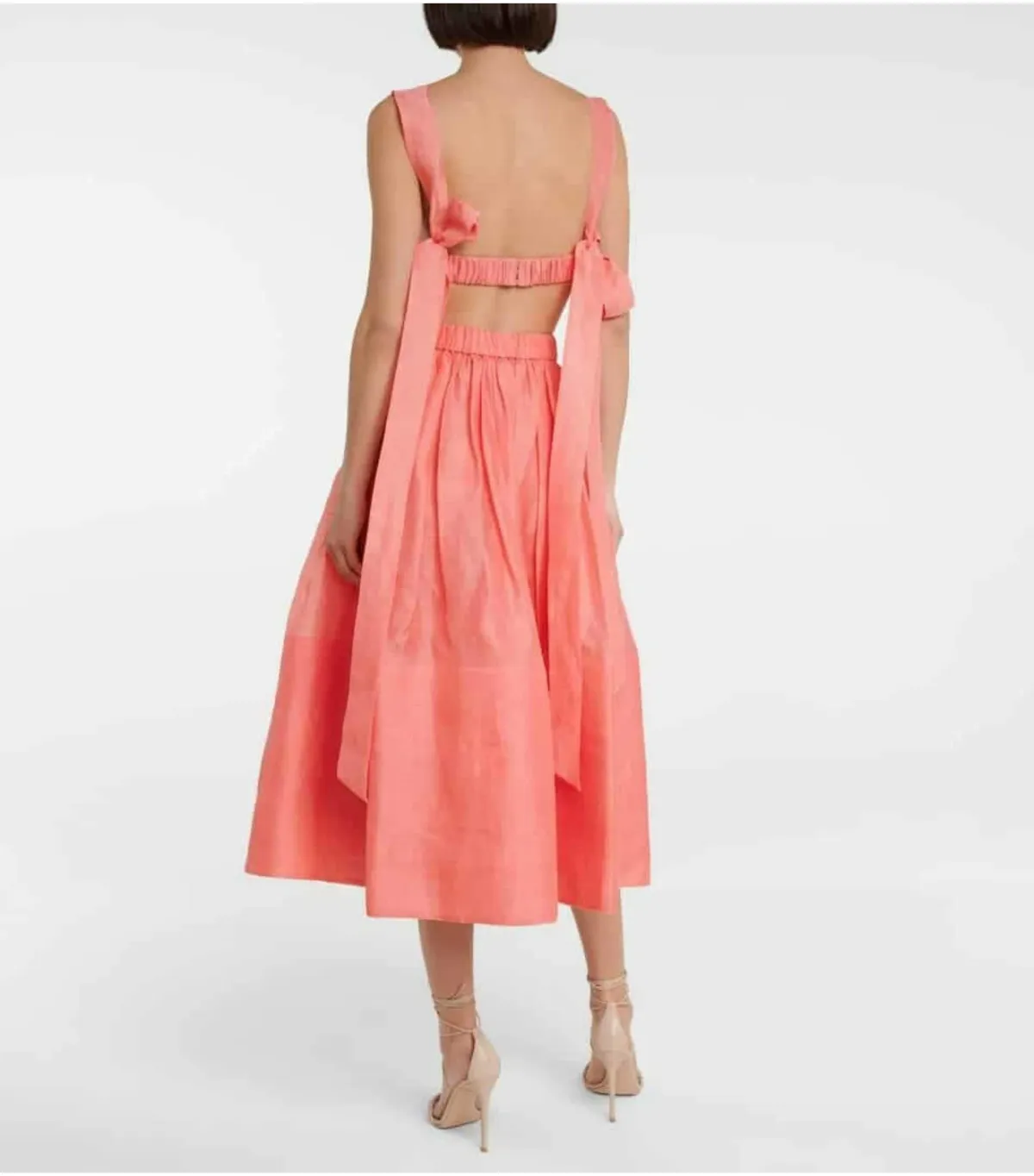 Zimmermann Botanica Tie Bustier Size 1 / AU 10 and Skirt Size 0 / AU 8 Set Guava - Image 2