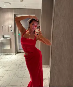 Benni Gina Halter Maxi Dress Watermelon Size AU 6 for rent on The Volte - image 8