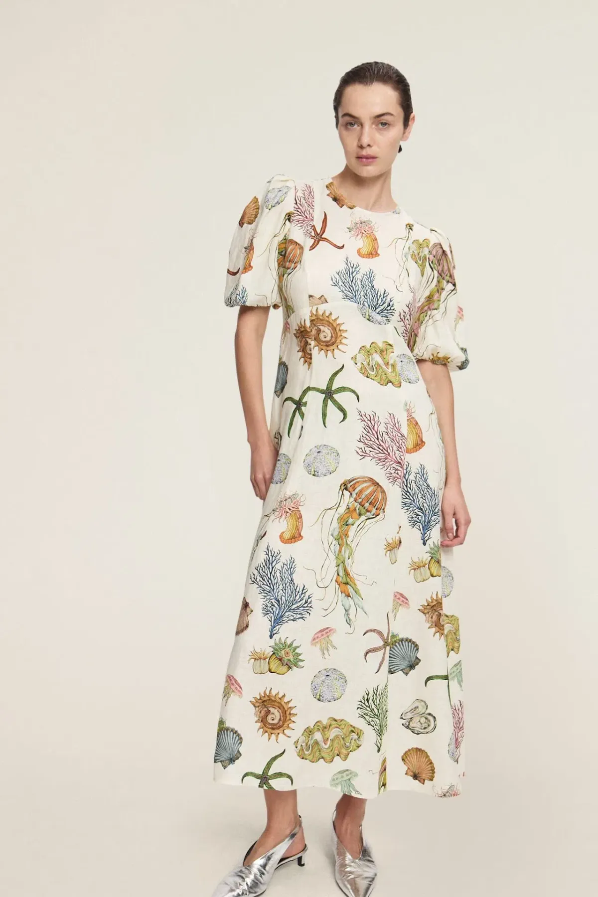 Alemais Sea Midi Dress Print Size 8 - Image 1