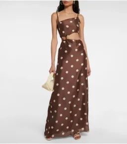 Sir The Label Vivi Asymmetrical Cut Out Dress in Marlon Polka Dot Print Size 1 / AU 8  for rent on The Volte - image 1
