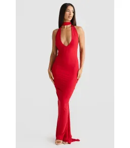 Melani the label Arabella Dress in Red Size AU 6 for rent on The Volte - image 1