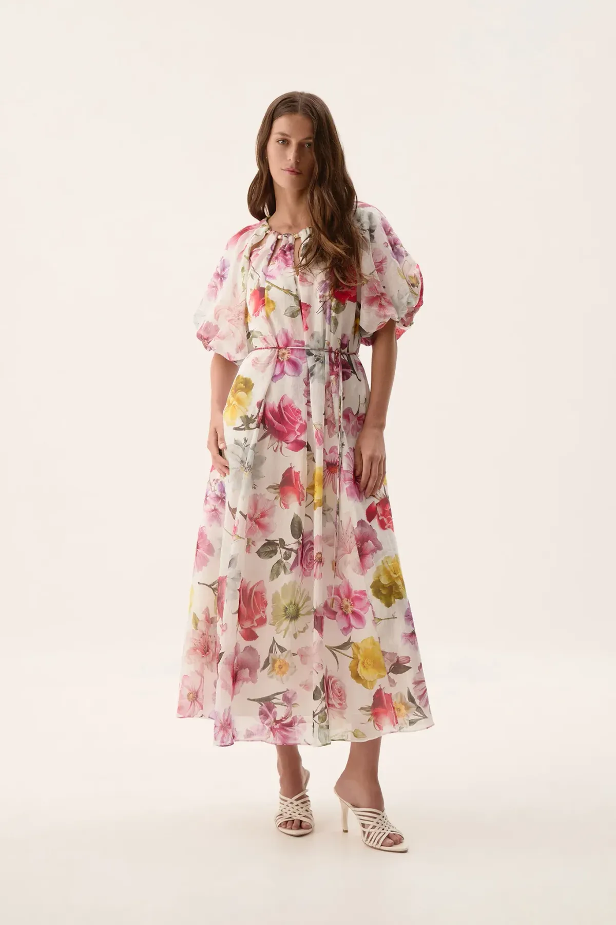 Aje Fleur Midi Dress in Collage Floral Size AU 14 - Image 2