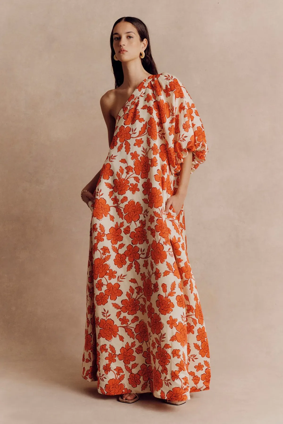 Hansen and Gretel Carmen One Shoulder Floral Maxi Dress Wild Flower Size M / AU 12 - Image 2