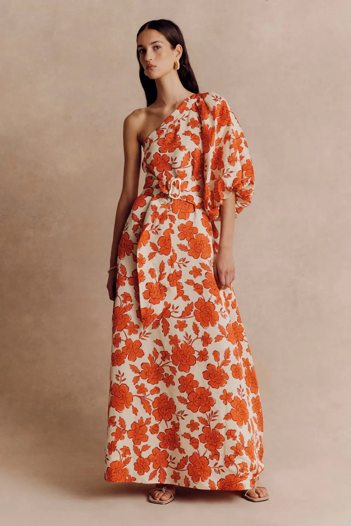 Hansen and Gretel Carmen One Shoulder Maxi Dress Wild Flower Size 14 - Image 1